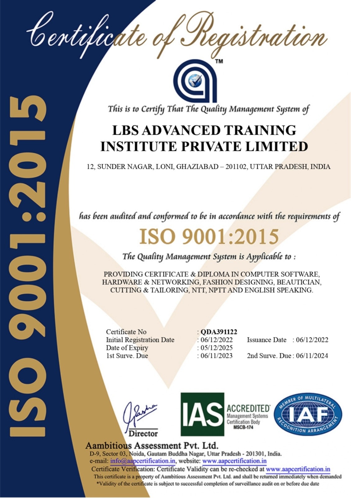 Certificate of Registration